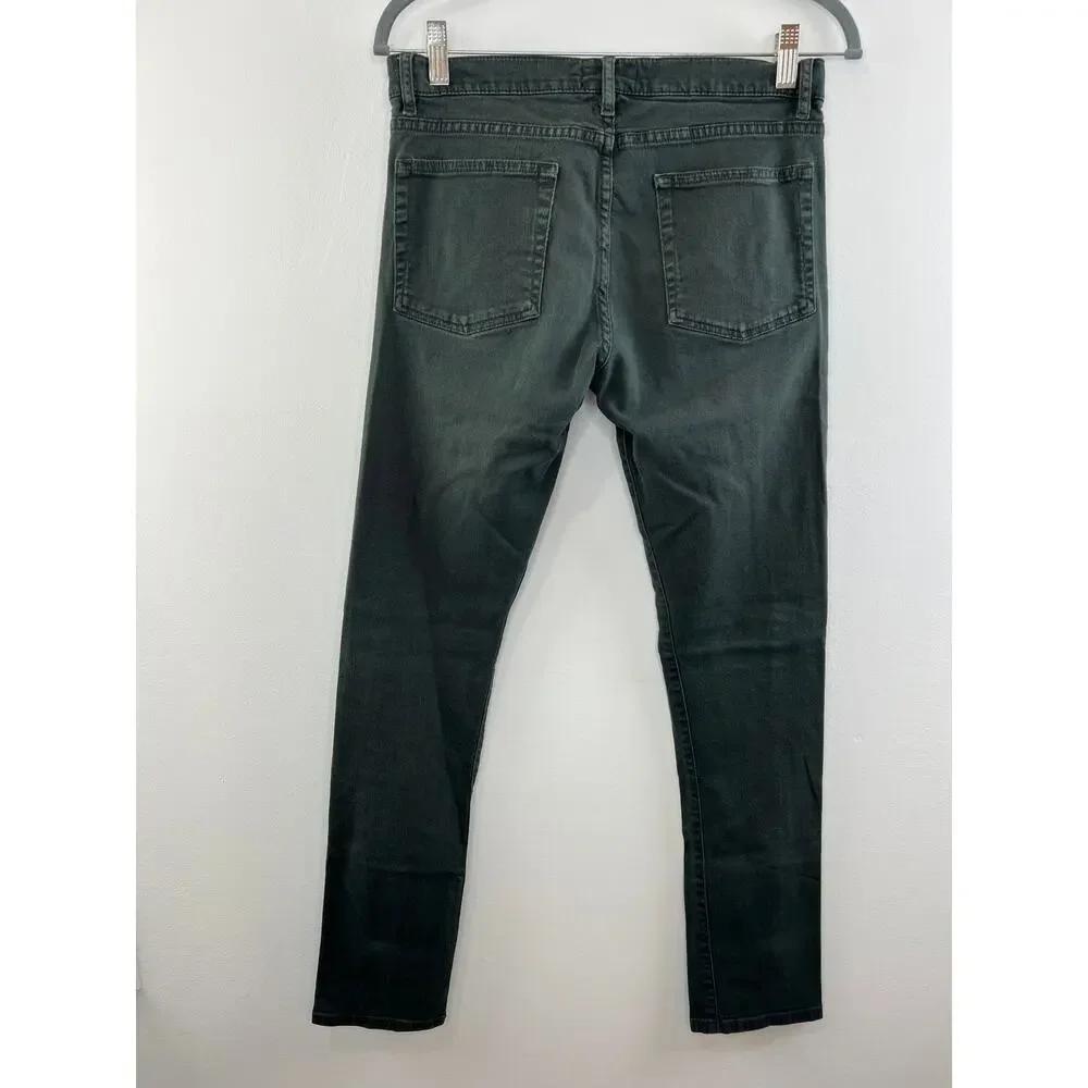 The Kooples Green HP709 Fit Skinny Jean Stretch Cotton Button-Fly Women Size 29